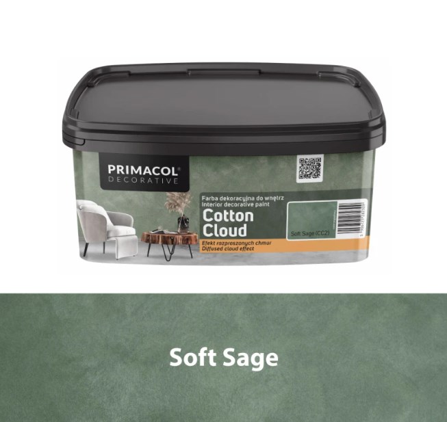 Farba dekoracyjna Cotton Cloud Soft Sage (CC2) 1 l – efekt rozproszonych chmur